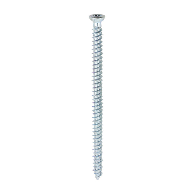 This is an image of Timco - Concrete Screws - TX - Flat Countersunk - Zinc 7.5 x 120mm - (100 PCS Box) 00120TCONZ