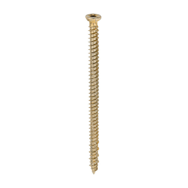 This is an image of Timco - Concrete Screws - TX - Flat Countersunk - Yellow 7.5 x 120mm - (100 PCS Box) 00120TCON