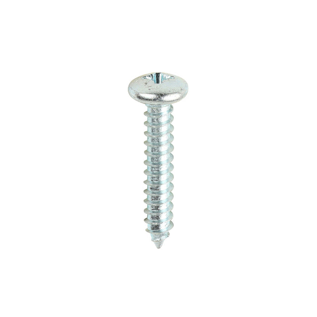 This is an image of Timco - Metal Tapping Screws - PZ - Pan - Self-Tapping - Zinc 12 x 1" - (200 PCS Box) 00121CPAZS