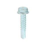 This is an image of Timco - Metal Construction Light Section Screws - Hex - Self-Drilling - Zinc 12 x 1" - (500 PCS Box) 00121HWSD