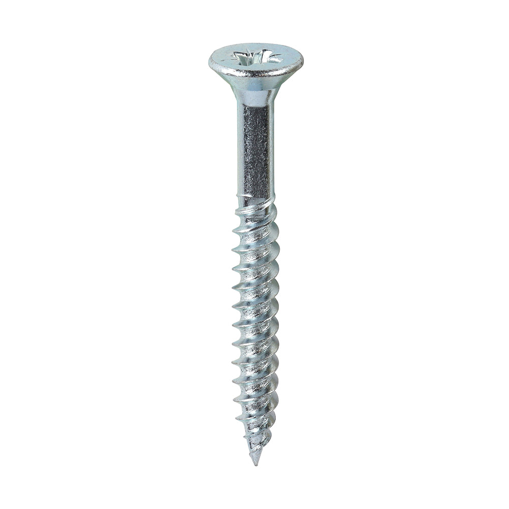 Timco - Twin-Threaded Woodscrews - PZ - Double Countersunk - Zinc 12 x ...