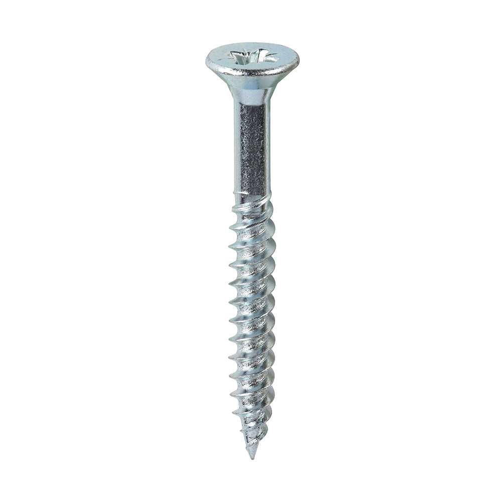 This is an image of Timco - Twin-Threaded Woodscrews - PZ - Double Countersunk - Zinc 12 x 2" - (200 PCS Box) 00122CWZ