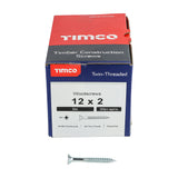 This is an image of Timco - Twin-Threaded Woodscrews - PZ - Double Countersunk - Zinc 12 x 2" - (200 PCS Box) 00122CWZ