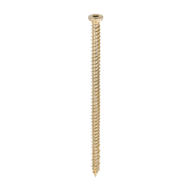 This is an image of Timco - Concrete Screws - TX - Flat Countersunk - Yellow 7.5 x 130mm - (100 PCS Box) 00130TCON