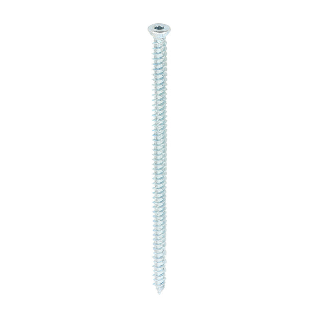 This is an image of Timco - Concrete Screws - TX - Flat Countersunk - Zinc 7.5 x 150mm - (100 PCS Box) 00150TCONZ