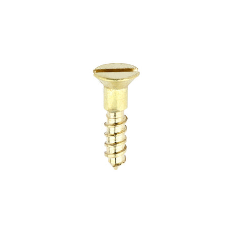 This is an image of Timco - Solid Brass Timber Screws - SLOT - Countersunk 2 x 3/8" - (200 PCS Box) 00238CBS