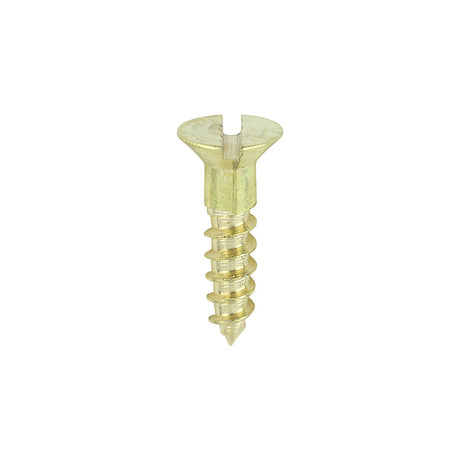 This is an image of Timco - Solid Brass Timber Screws - SLOT - Countersunk 4 x 1/2" - (200 PCS Box) 00412CBS