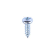 This is an image of Timco - Metal Tapping Screws - PZ - Pan - Self-Tapping - Zinc 4 x 3/8" - (200 PCS Box) 00438CPAZS
