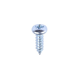 This is an image of Timco - Metal Tapping Screws - PZ - Pan - Self-Tapping - Zinc 4 x 3/8" - (200 PCS Box) 00438CPAZS