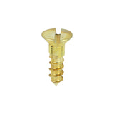 This is an image of Timco - Solid Brass Timber Screws - SLOT - Countersunk 6 x 1/2" - (200 PCS Box) 00612CBS