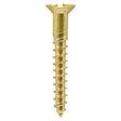 This is an image of Timco - Solid Brass Timber Screws - SLOT - Countersunk 6 x 3/4" - (200 PCS Box) 00634CBS