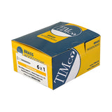 This is an image of Timco - Solid Brass Timber Screws - SLOT - Countersunk 6 x 3/4" - (200 PCS Box) 00634CBS