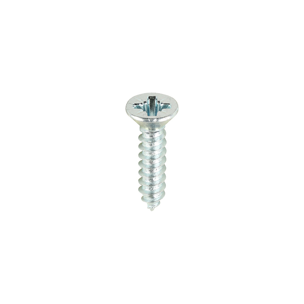 This is an image of Timco - Metal Tapping Screws - PZ - Countersunk - Self-Tapping - Zinc 6 x 5/8" - (200 PCS Box) 00658CCAZS
