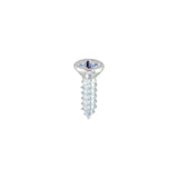 This is an image of Timco - Metal Tapping Screws - PZ - Countersunk - Self-Tapping - Zinc 8 x 1/2" - (200 PCS Box) 00812CCAZS