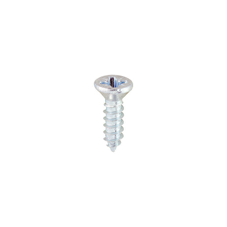 This is an image of Timco - Metal Tapping Screws - PZ - Countersunk - Self-Tapping - Zinc 8 x 1/2" - (200 PCS Box) 00812CCAZS