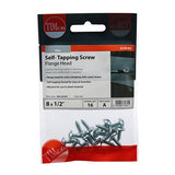 This is an image of Timco - Self-Tapping Screws - PZ - Flange Head - Zinc 8 x 1/2" - (16 PCS TIMpac) 00812CFAZP