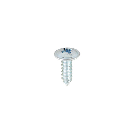 This is an image of Timco - Metal Tapping Screws - PZ - Flange - Self-Tapping - Zinc 8 x 1/2" - (200 PCS Box) 00812CFAZS