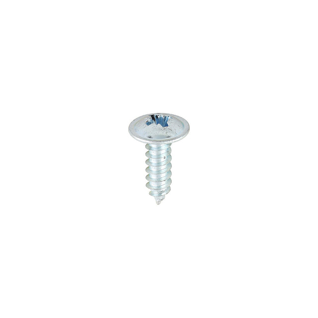 This is an image of Timco - Metal Tapping Screws - PZ - Flange - Self-Tapping - Zinc 8 x 1/2" - (200 PCS Box) 00812CFAZS