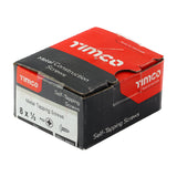 This is an image of Timco - Metal Tapping Screws - PZ - Flange - Self-Tapping - Zinc 8 x 1/2" - (200 PCS Box) 00812CFAZS