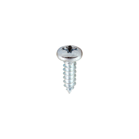 This is an image of Timco - Self-Tapping Screws - PZ - Pan - Zinc 8 x 1/2" - (200 PCS Box) 00812CPAZS