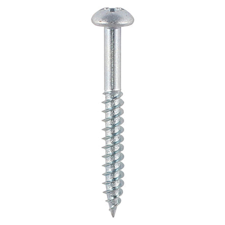 This is an image of Timco - Twin-Threaded Woodscrews - PZ - Round - Zinc 8 x 1/2" - (200 PCS Box) 00812CRWZ