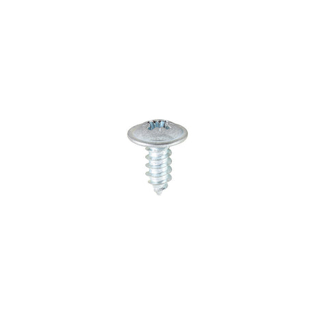 This is an image of Timco - Metal Tapping Screws - PZ - Flange - Self-Tapping - Zinc 8 x 3/8" - (200 PCS Box) 00838CFAZS