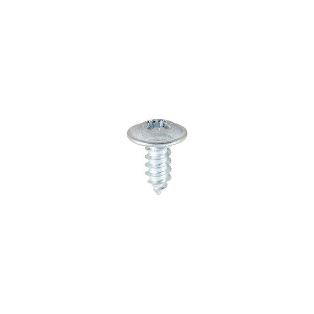 This is an image of Timco - Metal Tapping Screws - PZ - Flange - Self-Tapping - Zinc 8 x 3/8" - (200 PCS Box) 00838CFAZS
