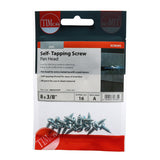 This is an image of Timco - Self-Tapping Screws - PZ - Pan - Zinc 8 x 3/8" - (16 PCS TIMpac) 00838CPAZP