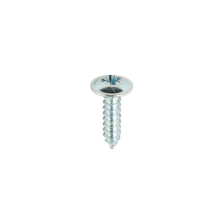 This is an image of Timco - Metal Tapping Screws - PZ - Flange - Self-Tapping - Zinc 8 x 5/8" - (200 PCS Box) 00858CFAZS