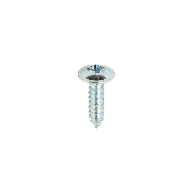 This is an image of Timco - Metal Tapping Screws - PZ - Flange - Self-Tapping - Zinc 8 x 5/8" - (200 PCS Box) 00858CFAZS