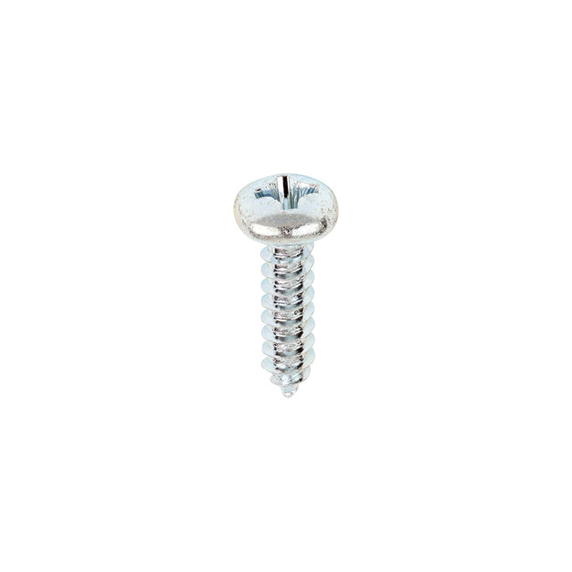 This is an image of Timco - Self-Tapping Screws - PZ - Pan - Zinc 8 x 5/8" - (200 PCS Box) 00858CPAZS