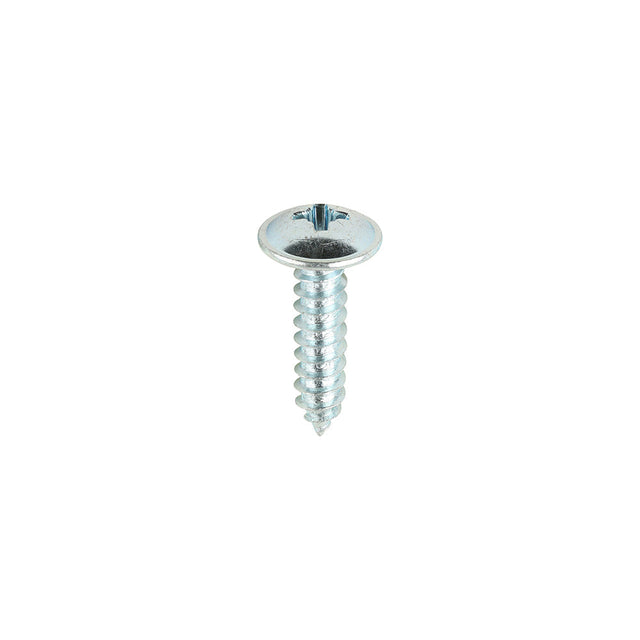 This is an image of Timco - Metal Tapping Screws - PZ - Flange - Self-Tapping - Zinc 10 x 3/4" - (200 PCS Box) 01034CFAZS