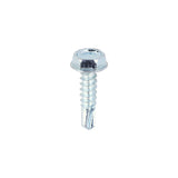 This is an image of Timco - Metal Construction Light Section Screws - Hex - Self-Drilling - Zinc 10 x 3/4" - (1000 PCS Box) 01034HWSD