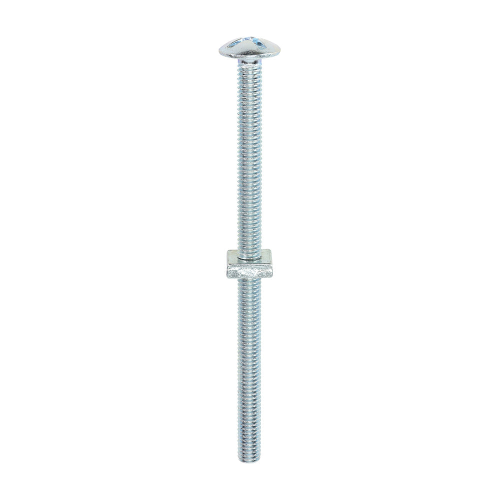 This is an image of Timco - Roofing Bolts with Square Nuts - Zinc M6 x 100mm - (100 PCS Box) 06100RB