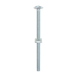 This is an image of Timco - Roofing Bolts with Square Nuts - Zinc M6 x 100mm - (100 PCS Box) 06100RB