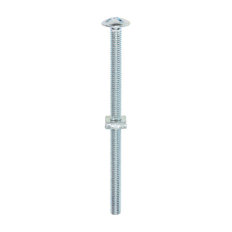 This is an image of Timco - Roofing Bolts with Square Nuts - Zinc M6 x 100mm - (100 PCS Box) 06100RB