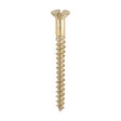 This is an image of Timco - Solid Brass Timber Screws - SLOT - Countersunk 6 x 1 1/2" - (200 PCS Box) 06112CBS