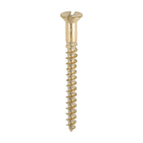 This is an image of Timco - Solid Brass Timber Screws - SLOT - Countersunk 6 x 1 1/2" - (200 PCS Box) 06112CBS