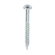 This is an image of Timco - Twin-Threaded Woodscrews - PZ - Round - Zinc 6 x 1 1/4" - (200 PCS Box) 06114CRWZ