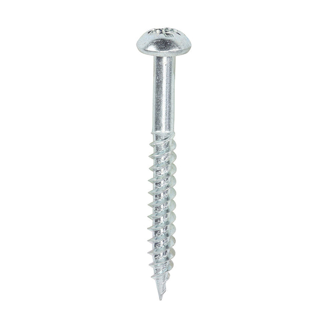 This is an image of Timco - Twin-Threaded Woodscrews - PZ - Round - Zinc 6 x 1 1/4" - (200 PCS Box) 06114CRWZ