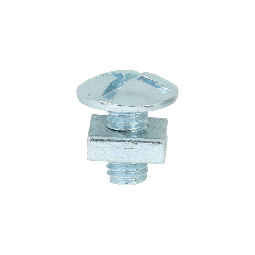 This is an image of Timco - Roofing Bolts with Square Nuts - Zinc M6 x 12mm - (200 PCS Box) 0612RB