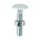 This is an image of Timco - Carriage Bolts & Hex Nuts - Zinc M6 x 30mm - (200 PCS Box) 0630CB