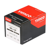 This is an image of Timco - Carriage Bolts & Hex Nuts - Zinc M6 x 30mm - (200 PCS Box) 0630CB