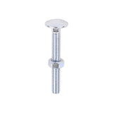 This is an image of Timco - Carriage Bolts & Hex Nuts - Zinc M6 x 50mm - (200 PCS Box) 0650CB