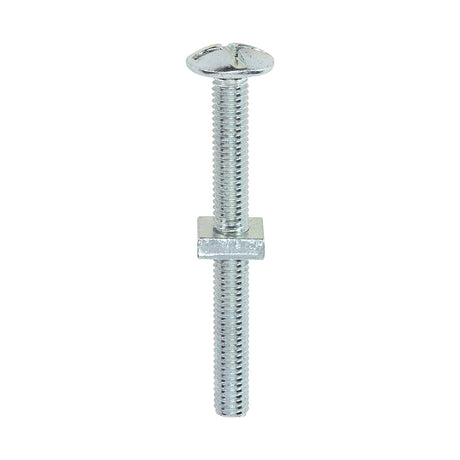 This is an image of Timco - Roofing Bolts with Square Nuts - Zinc M6 x 60mm - (100 PCS Box) 0660RB