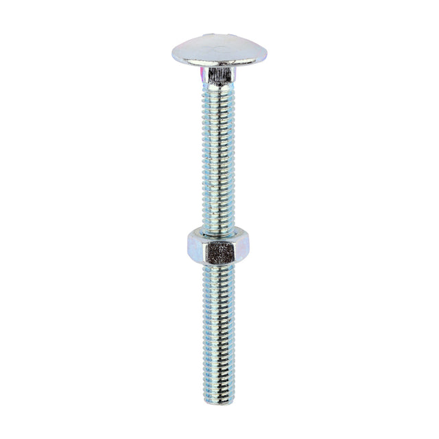 This is an image of Timco - Carriage Bolts & Hex Nuts - Zinc M6 x 65mm - (100 PCS Box) 0665CB