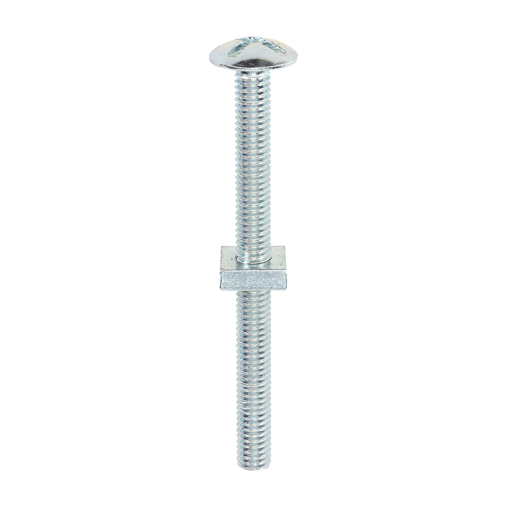 This is an image of Timco - Roofing Bolts with Square Nuts - Zinc M6 x 70mm - (100 PCS Box) 0670RB