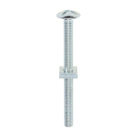 This is an image of Timco - Roofing Bolts with Square Nuts - Zinc M6 x 70mm - (100 PCS Box) 0670RB