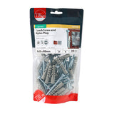This is an image of Timco - Coach Screws & Nylon Plugs - Zinc 6.0 x 80mm - (30 PCS TIMbag) 0680CSCNB