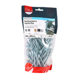 This is an image of Timco - Roofing Bolts & Square Nuts - Zinc M6 x 80mm - (70 PCS TIMbag) 0680RBB